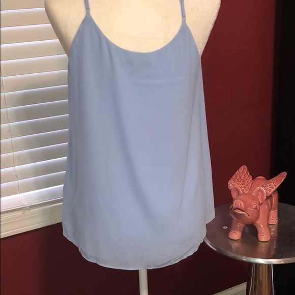 Beautiful light blue chiffon cami - Picture 3 of 5